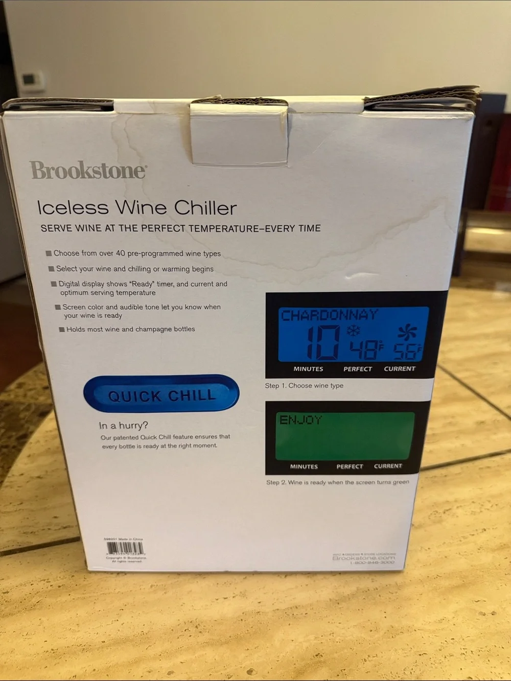 Iceless wine chiller